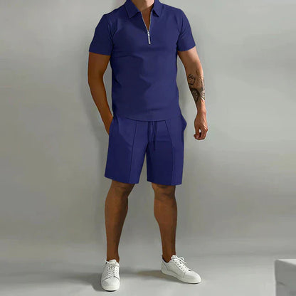 Men's Summer Set – Breathable Polo and Shorts for Warm Days