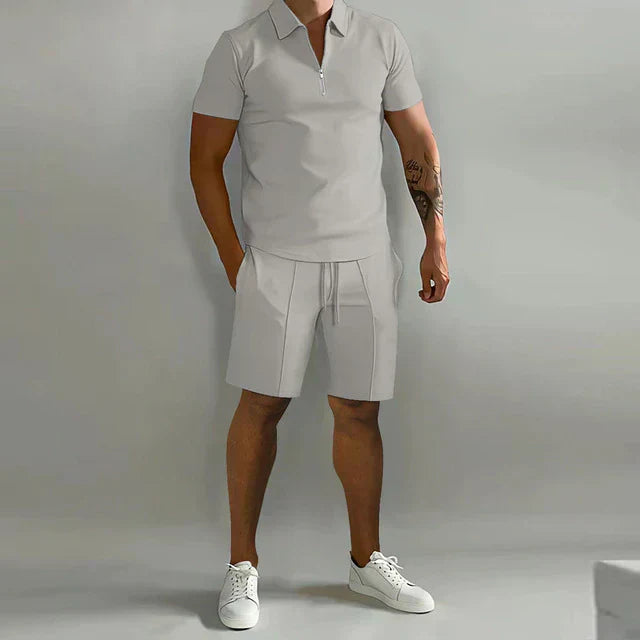 Men's Summer Set – Breathable Polo and Shorts for Warm Days