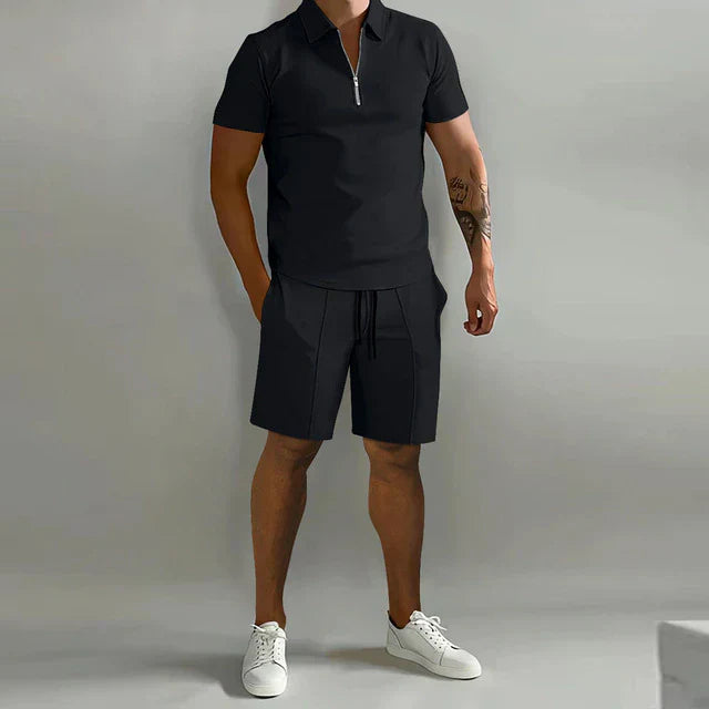 Men's Summer Set – Breathable Polo and Shorts for Warm Days