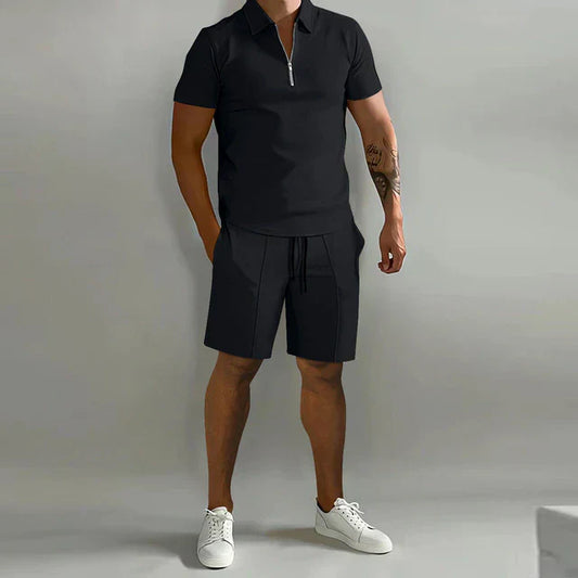 Men's Summer Set – Breathable Polo and Shorts for Warm Days