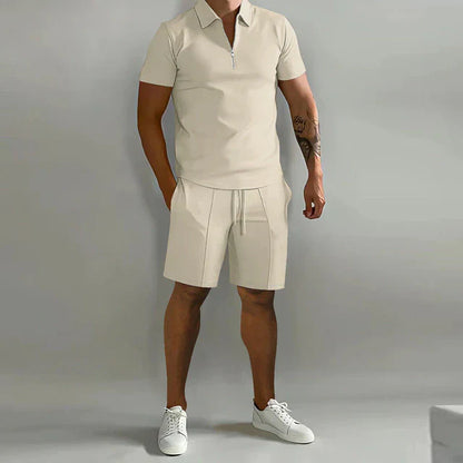 Men's Summer Set – Breathable Polo and Shorts for Warm Days