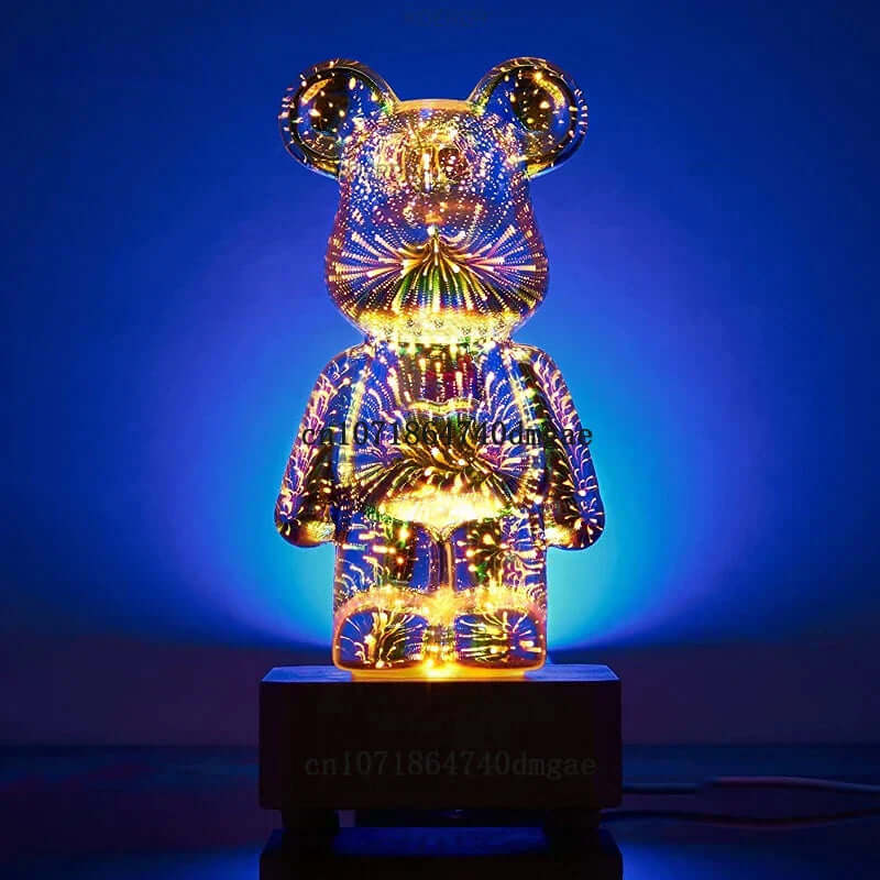 3D Projection Lamp Colorful Bear Night Light