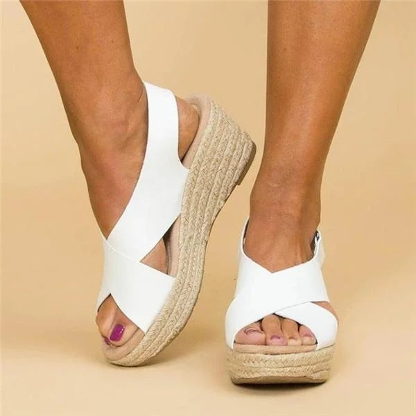 Wedge Sandals Women – Elegant Canvas Espadrilles for Summer
