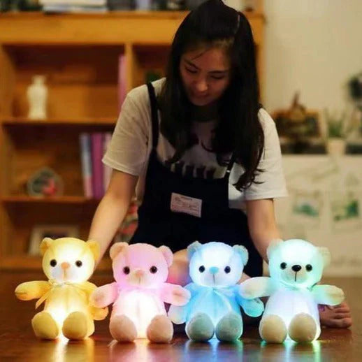 LED Plush Bear Colorful Light-Up Stuffed Animal