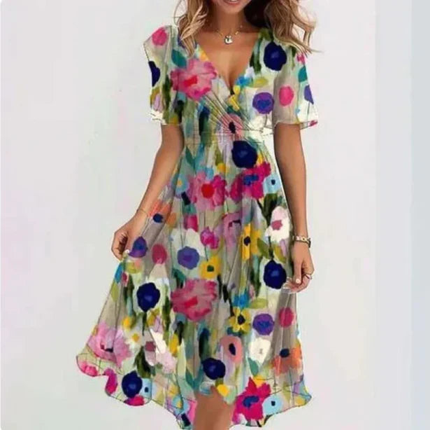V-Neck Dress Women – Elegant Casual & Festive Dress