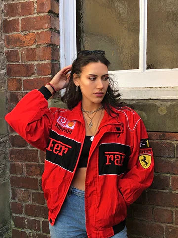 Racer Jacket Unisex – Vintage Sporty Style in Eco-Friendly Fabric