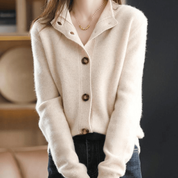 Cardigan donna – Cardigan con bottoni elegante e morbido