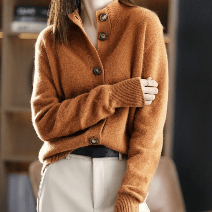 Cardigan donna – Cardigan con bottoni elegante e morbido