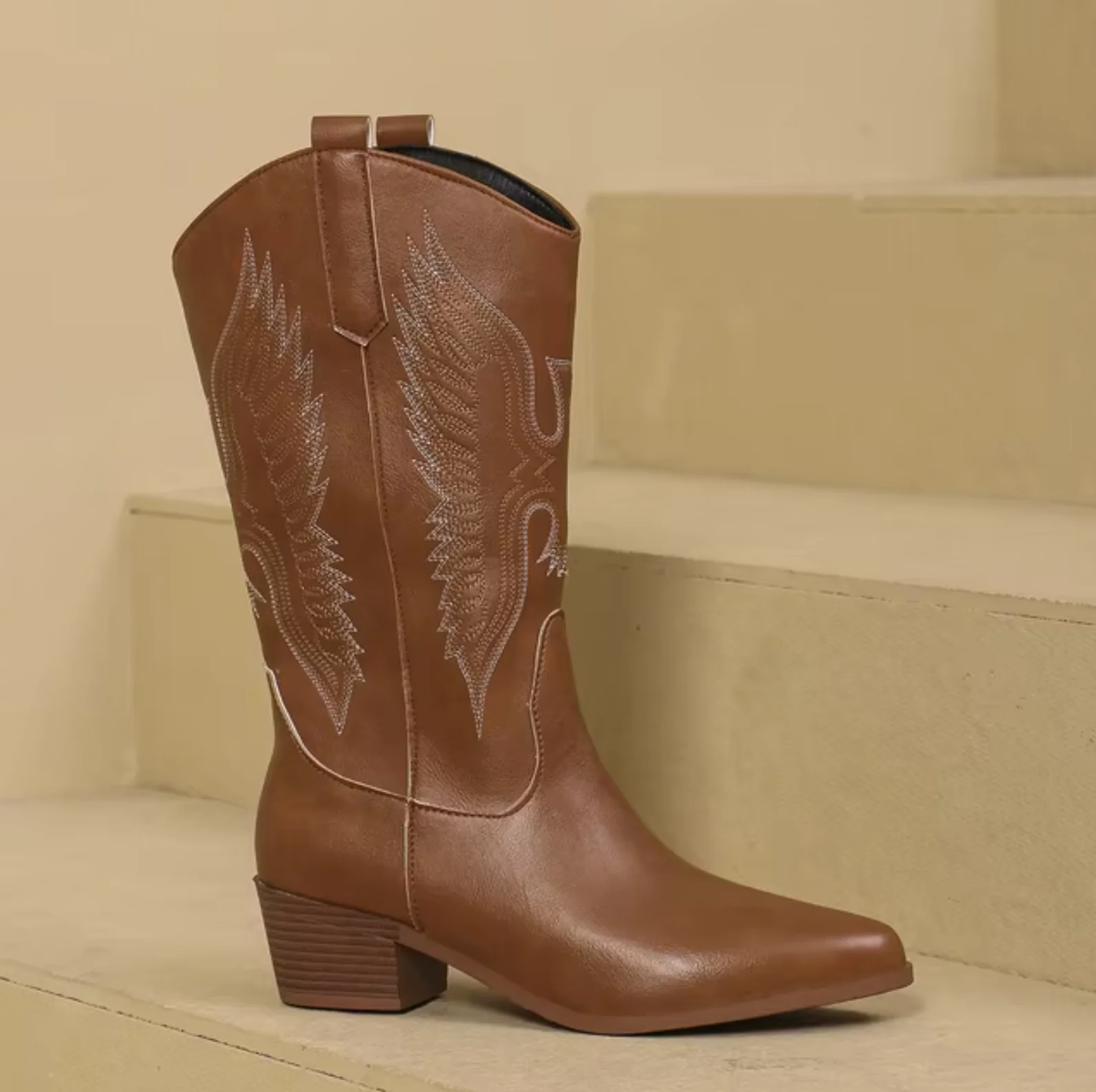 Ankle Boots Women – Western Leather Design with Comfortable Fit